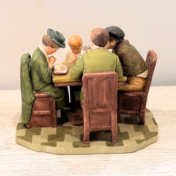 1976 Norman Rockwell GRACE BEFORE MEALS Gorham Figurine Vintage 1951 Post Cover - Picture 10 of 14